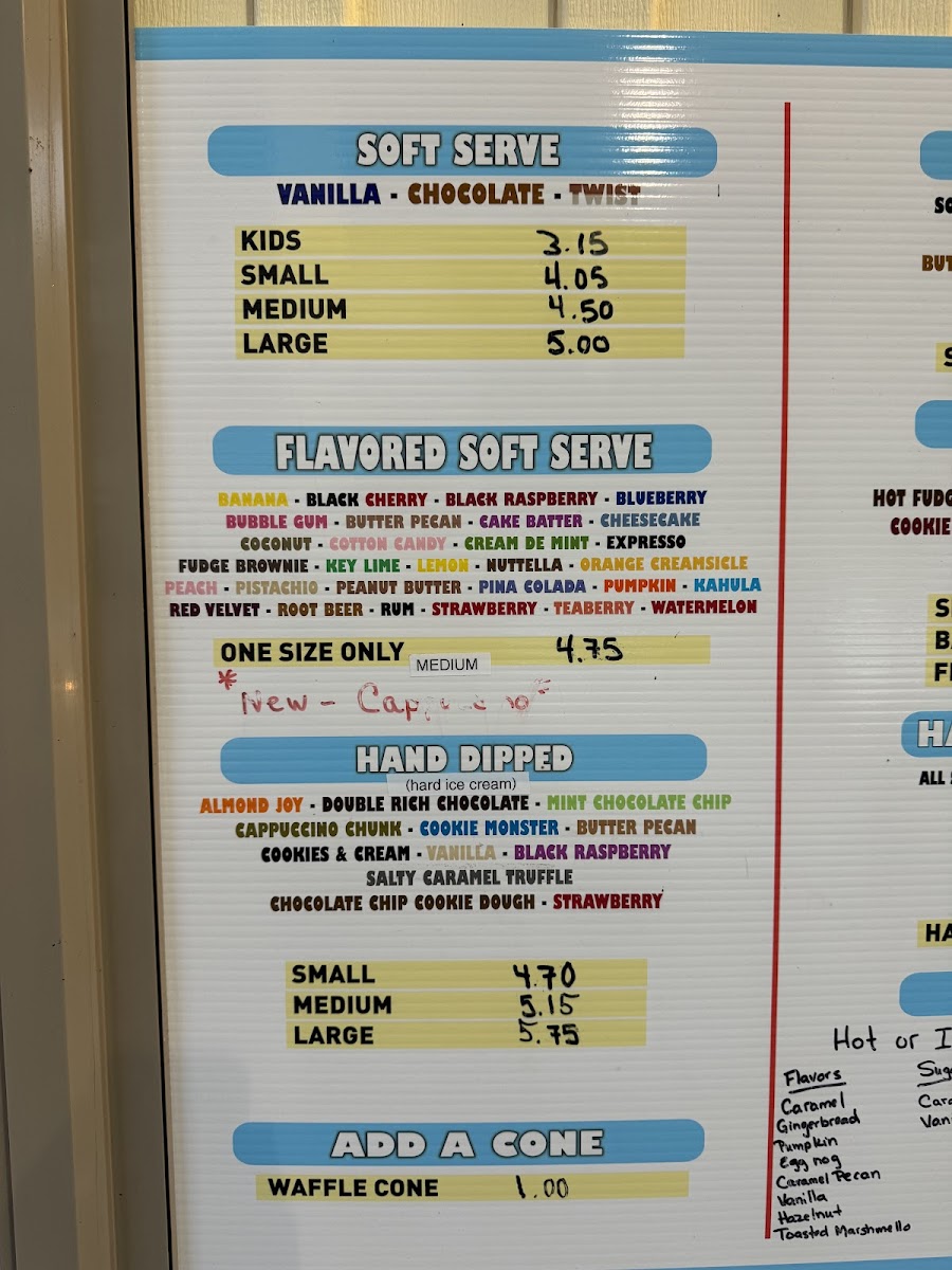 Woods Ice Cream Photo Menu 7