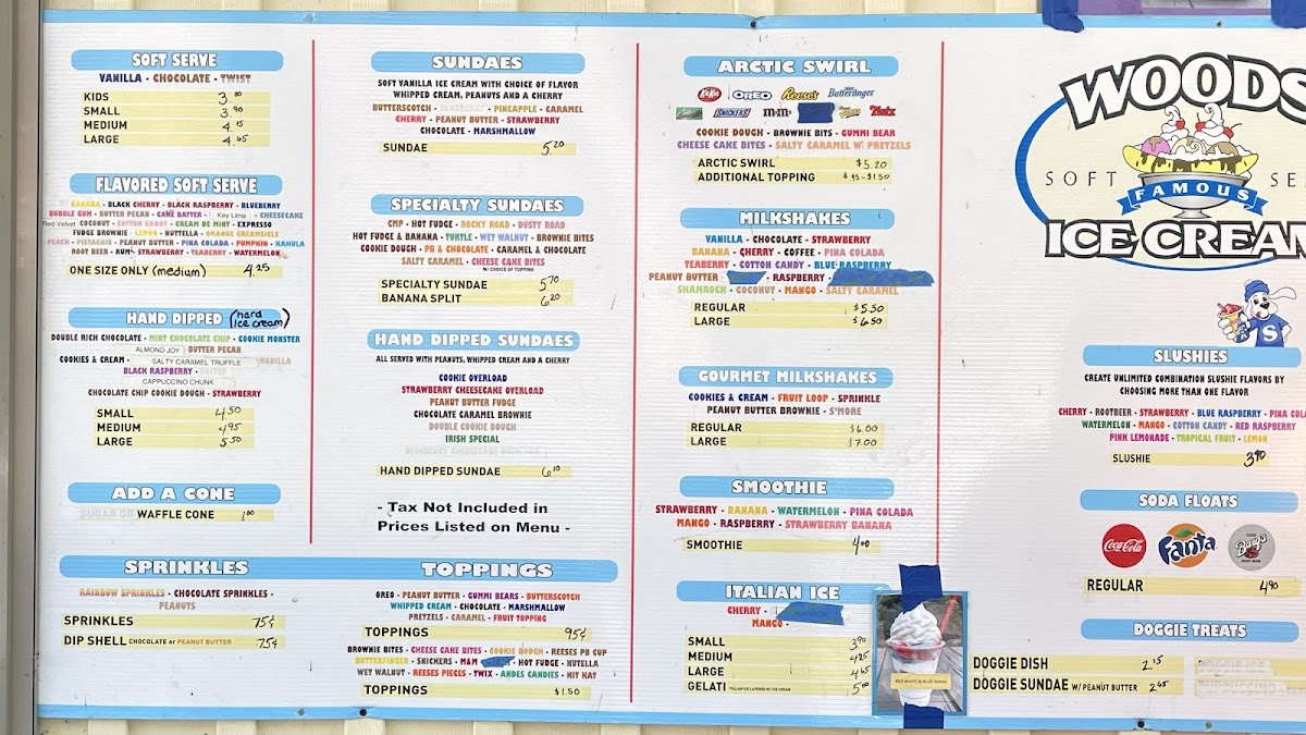 Woods Ice Cream Photo Menu 8