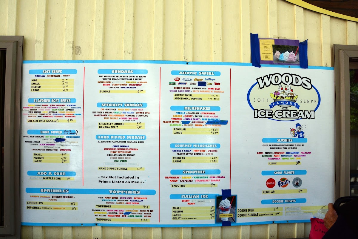 Woods Ice Cream Photo Menu 9
