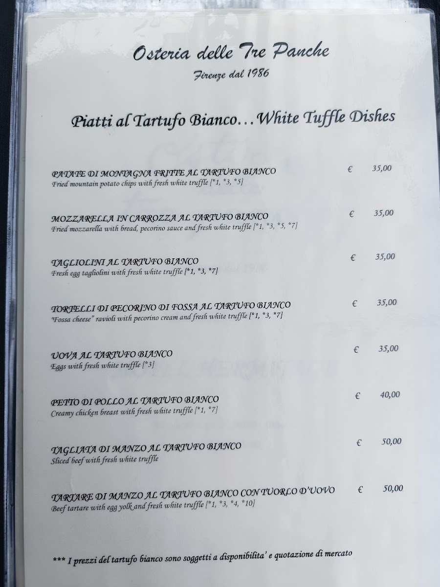 Osteria delle Tre Panche - Centro Storico Photo Menu 10
