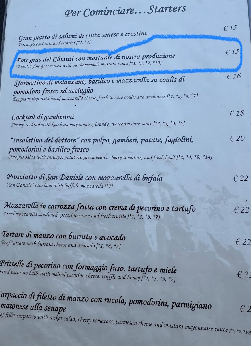 Osteria delle Tre Panche - Centro Storico Photo Menu 6