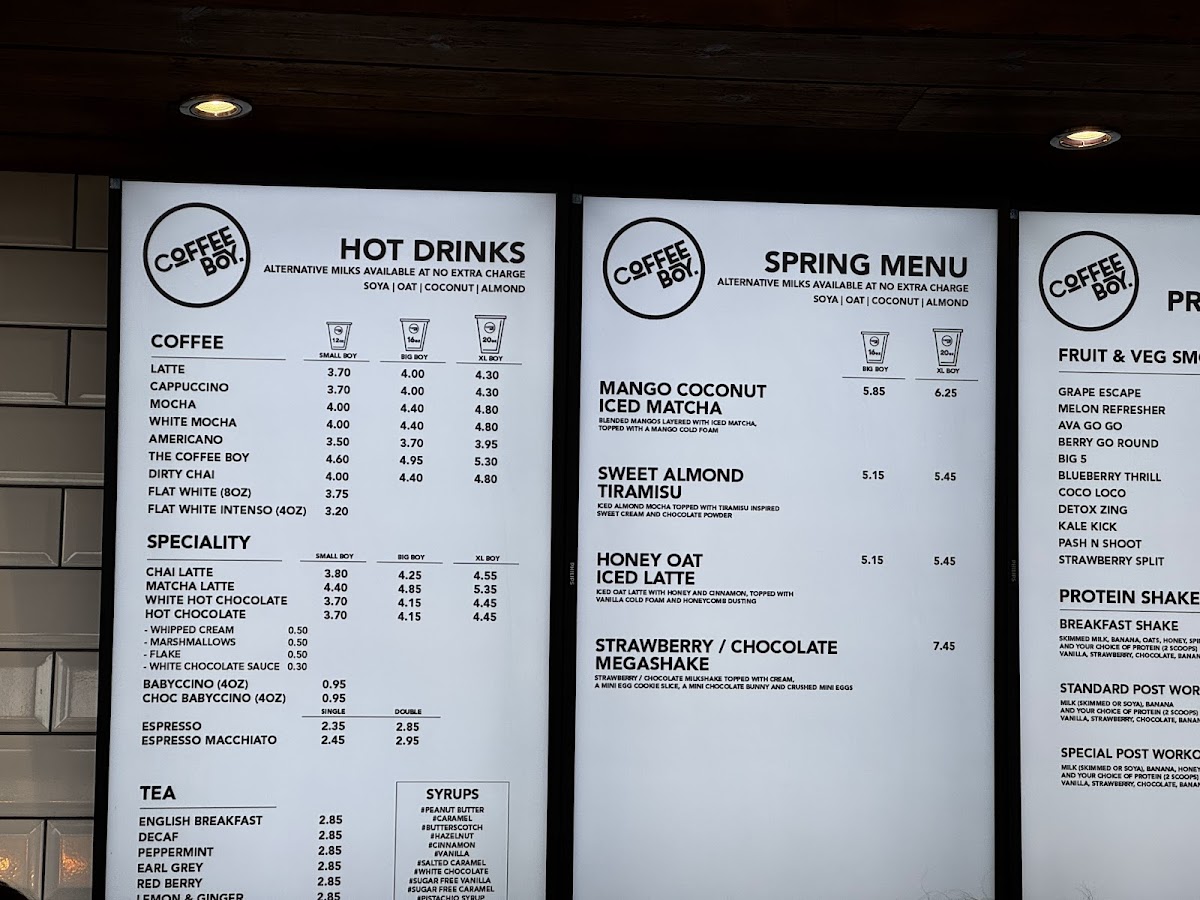 Coffee Boy - Huddersfield Photo Menu 1