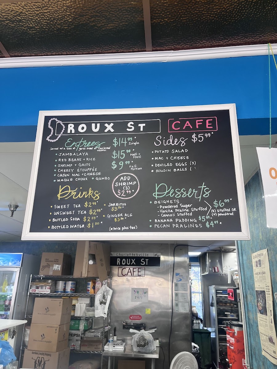 Roux St. Cafe Photo Menu 5