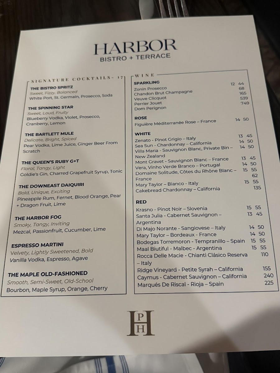 Harbor Bistro + Terrace Photo Menu 1