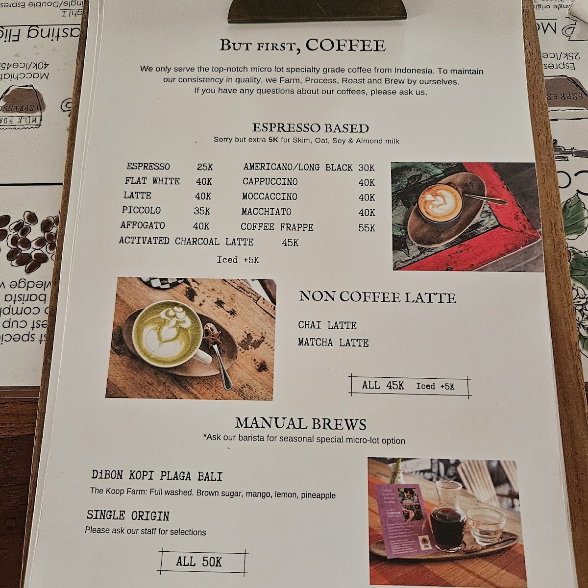 The Koop Roaster & Cafe Photo Menu 3