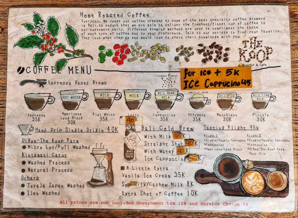 The Koop Roaster & Cafe Photo Menu 5