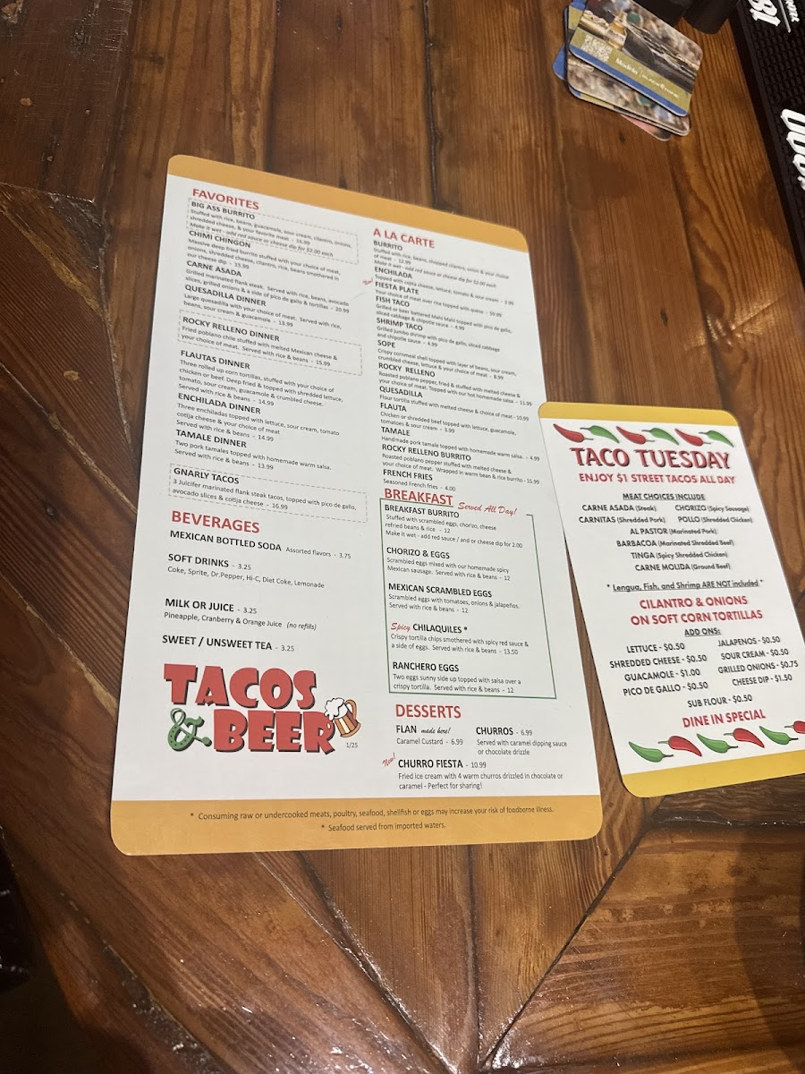 Tacos and Beer Photo Menu 1