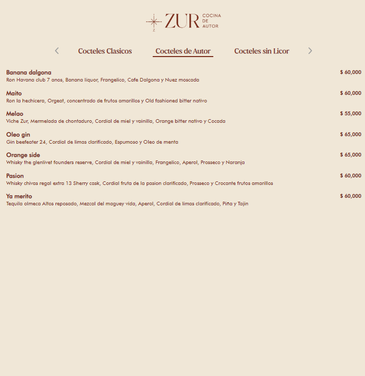 ZUR Cocina de Autor Photo Menu 4