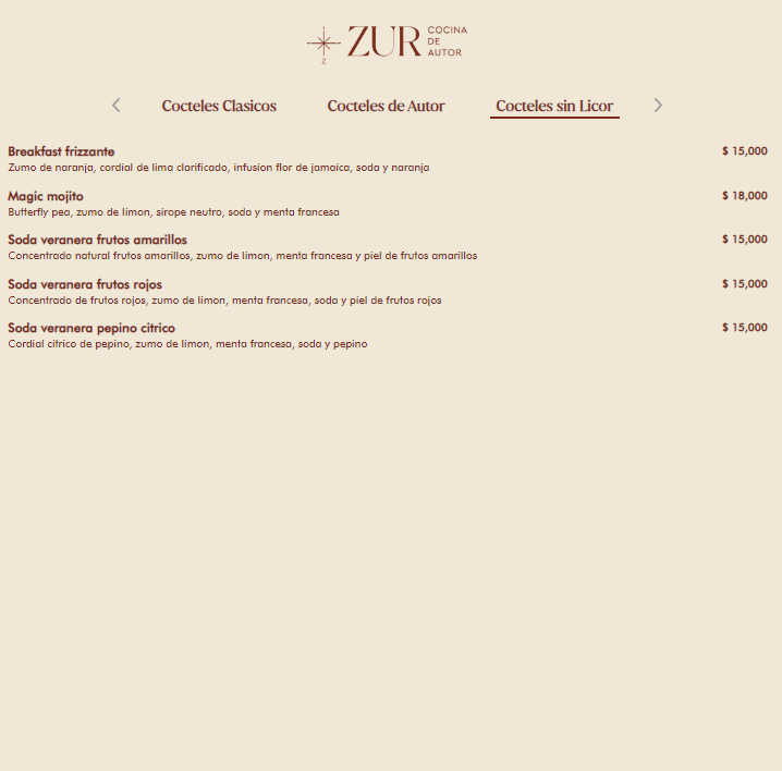 ZUR Cocina de Autor Photo Menu 5