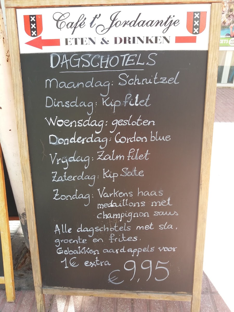 Café ‘t Jordaantje Eten & Drinken Photo Menu 1