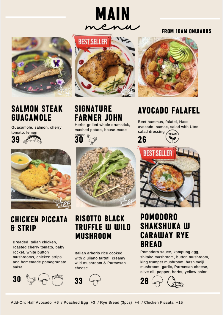 Utoo Boho Cafe & Patisserie Photo Menu 4