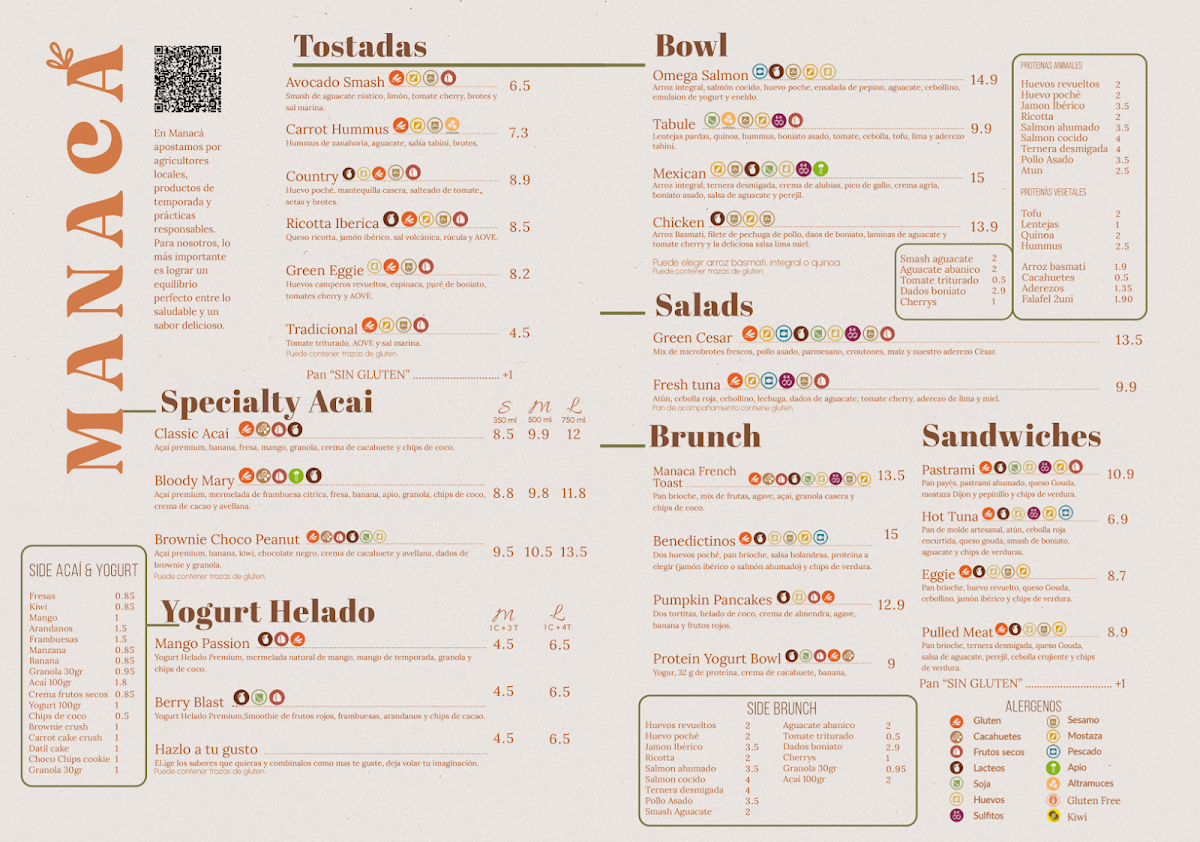 Manacá Brunch & Coffee Madrid Photo Menu 1