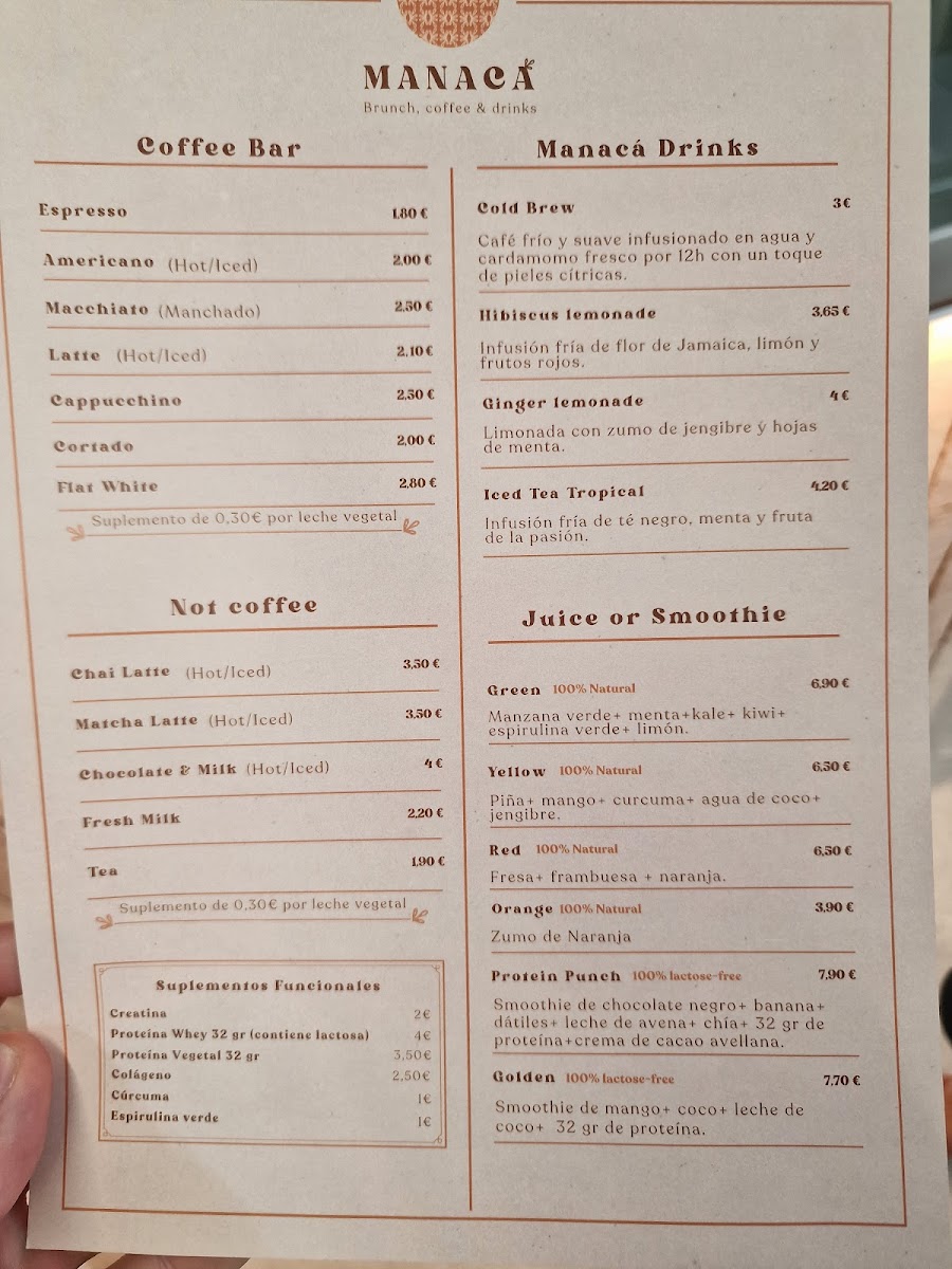 Manacá Brunch & Coffee Madrid Photo Menu 4