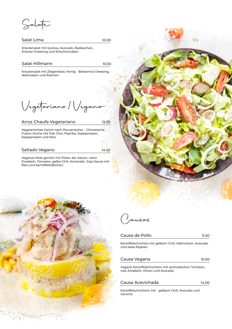 Lima Fusion Food Photo Menu 2