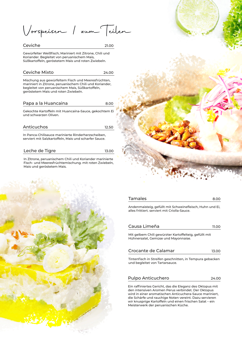 Lima Fusion Food Photo Menu 3