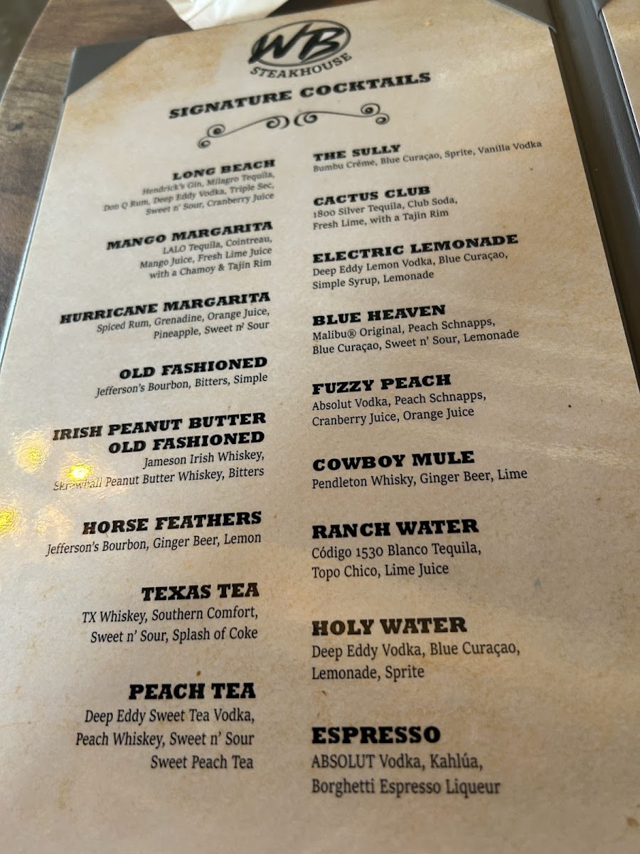 Whiskey Bent Steakhouse & Saloon Photo Menu 7