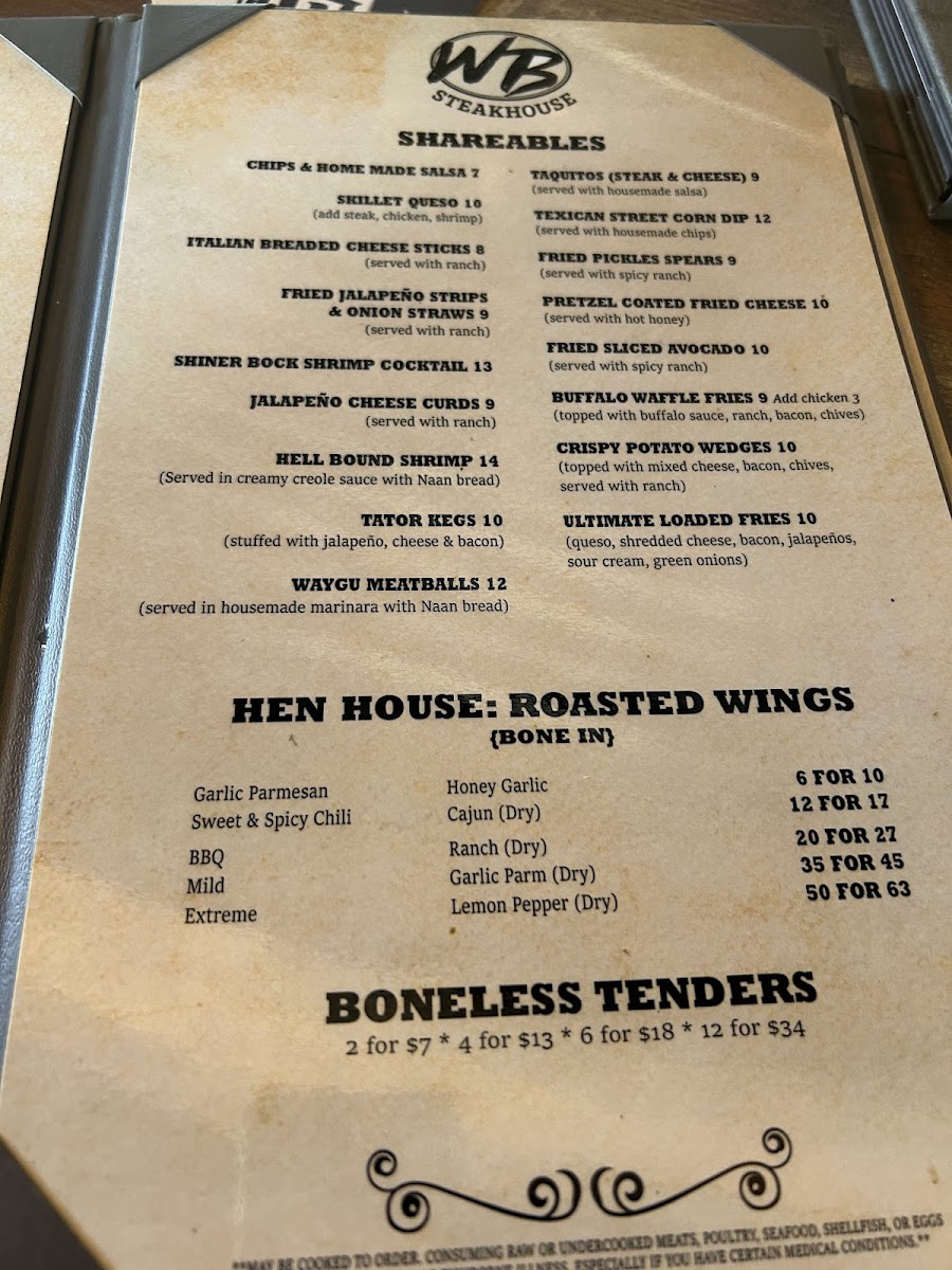 Whiskey Bent Steakhouse & Saloon Photo Menu 9