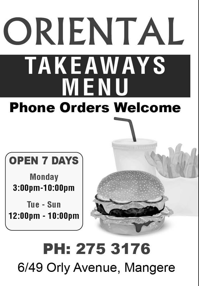 Oriental Takeaways Photo Menu 2