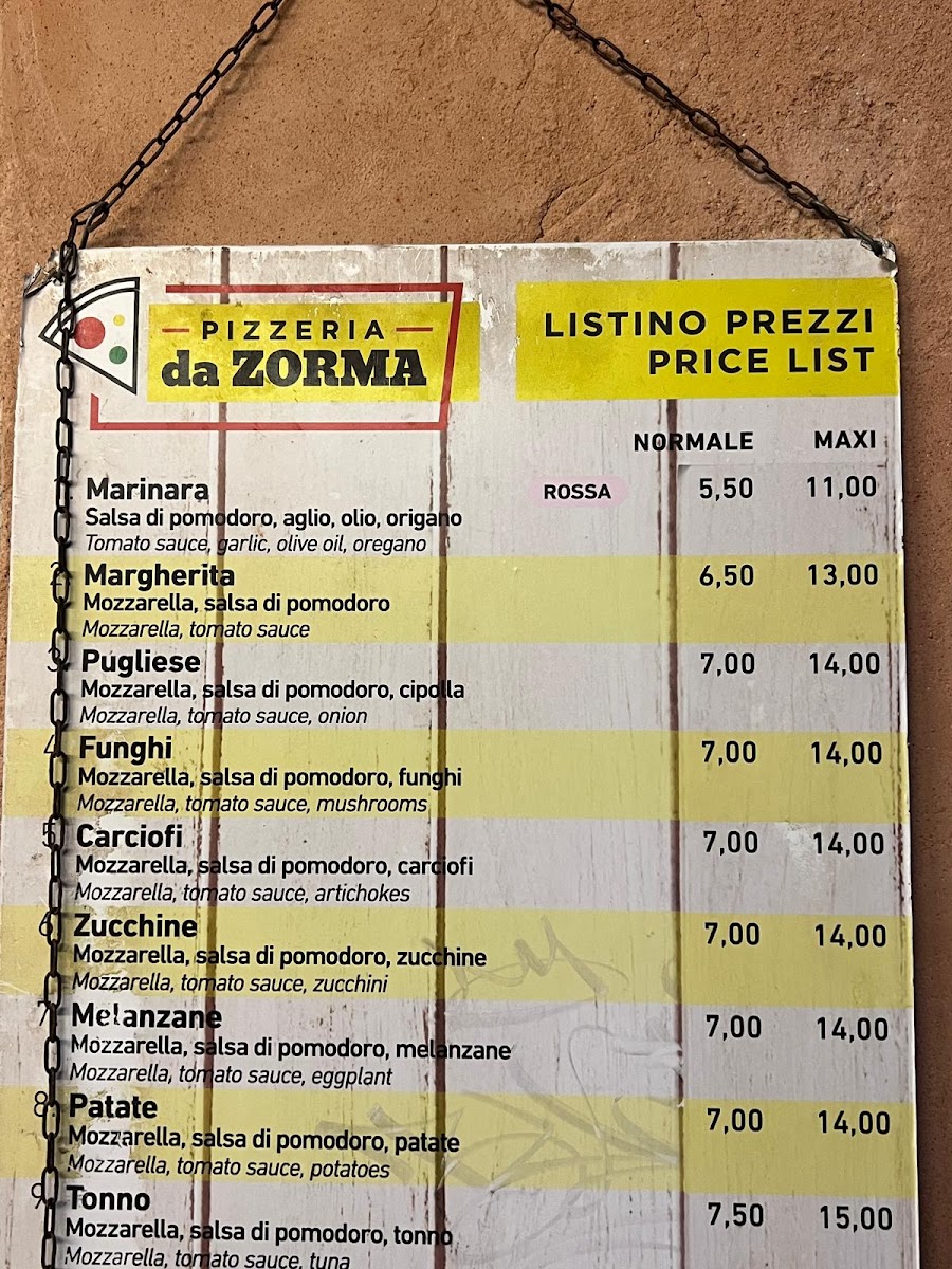 Pizzeria Da Zorma Photo Menu 6