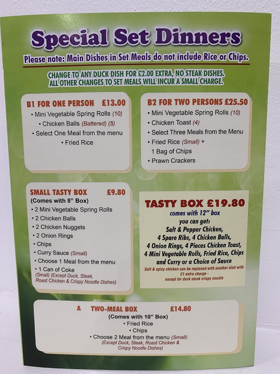 Tasty House Chinese Takeaway and Delivery Photo Menu 6