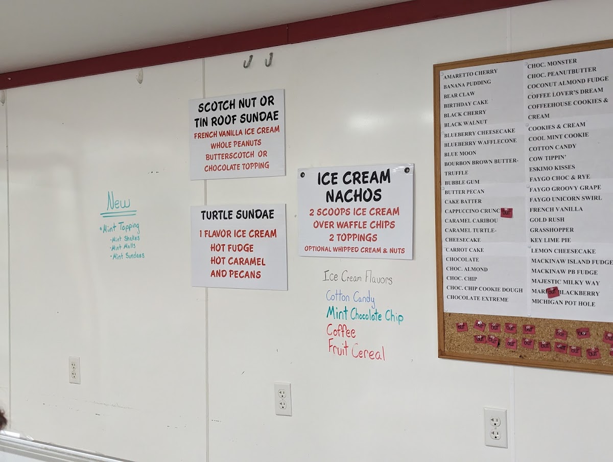 Corner House Ice Cream Parlor Photo Menu 1