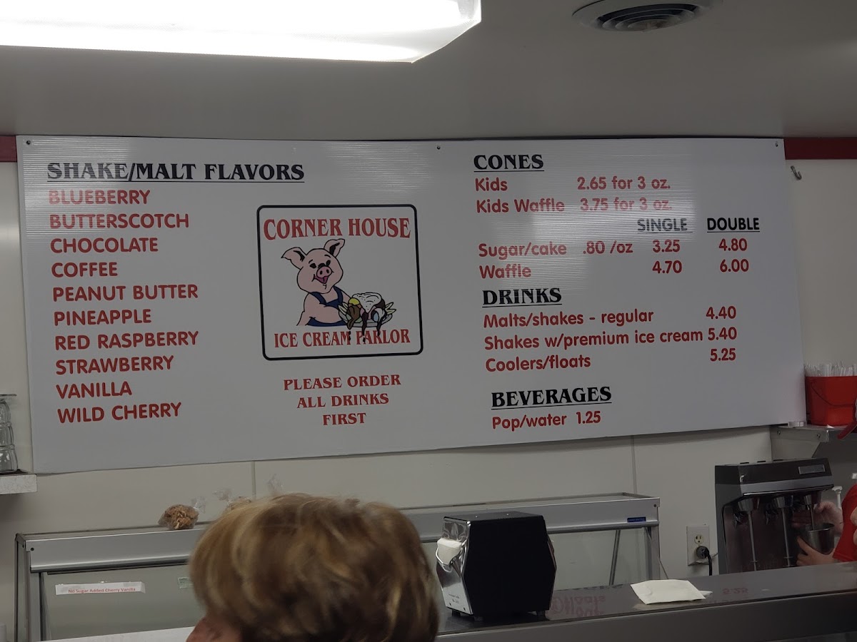 Corner House Ice Cream Parlor Photo Menu 10