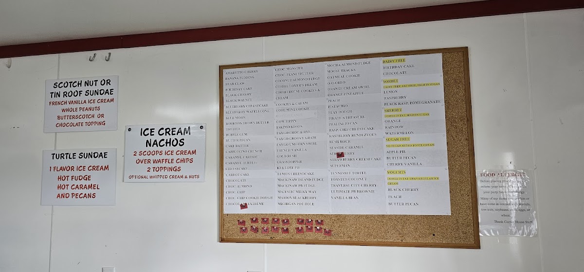 Corner House Ice Cream Parlor Photo Menu 7