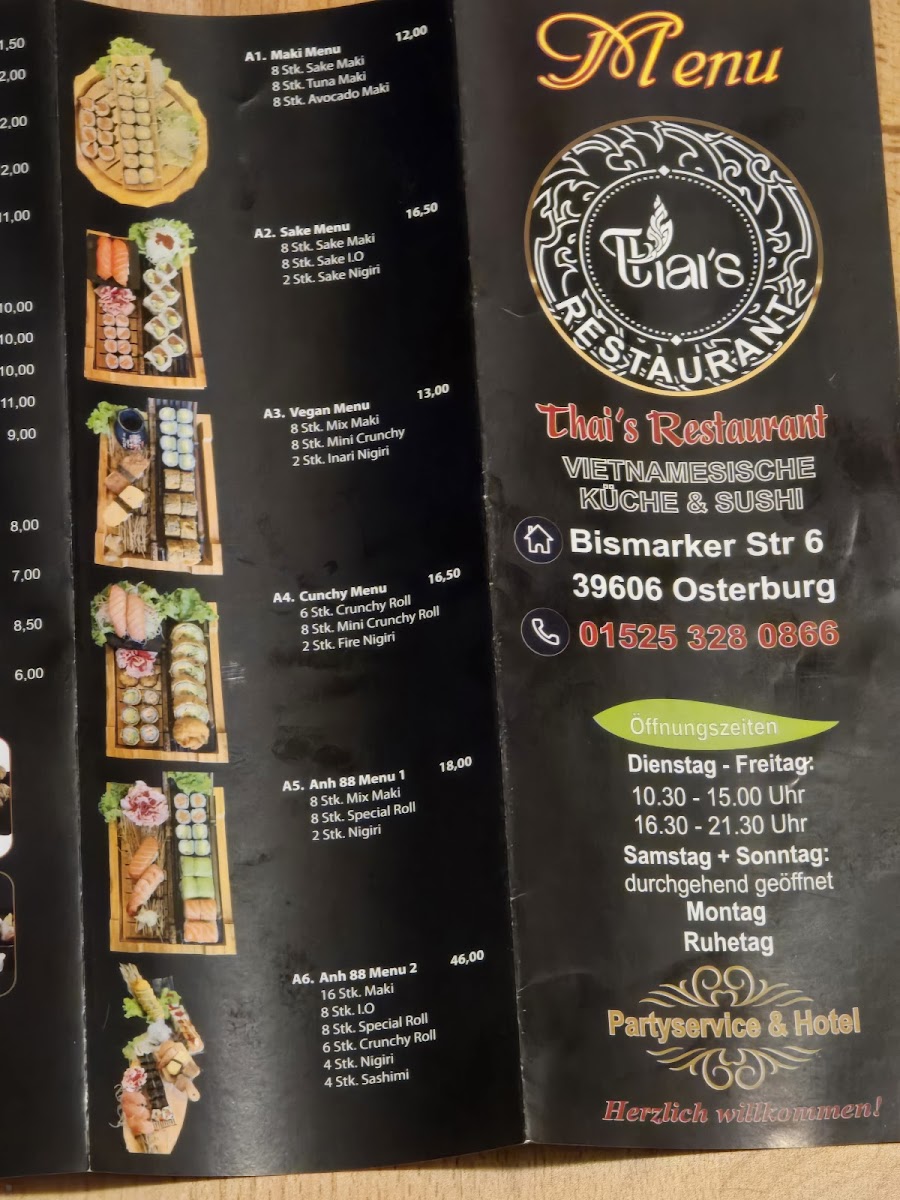 Thai's Restaurant Photo Menu 3