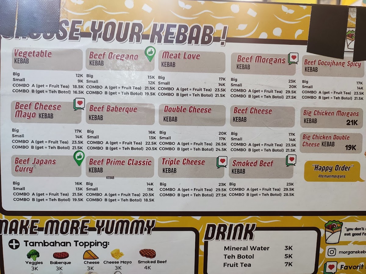 Morgans Kebab Banguntapan Photo Menu 10