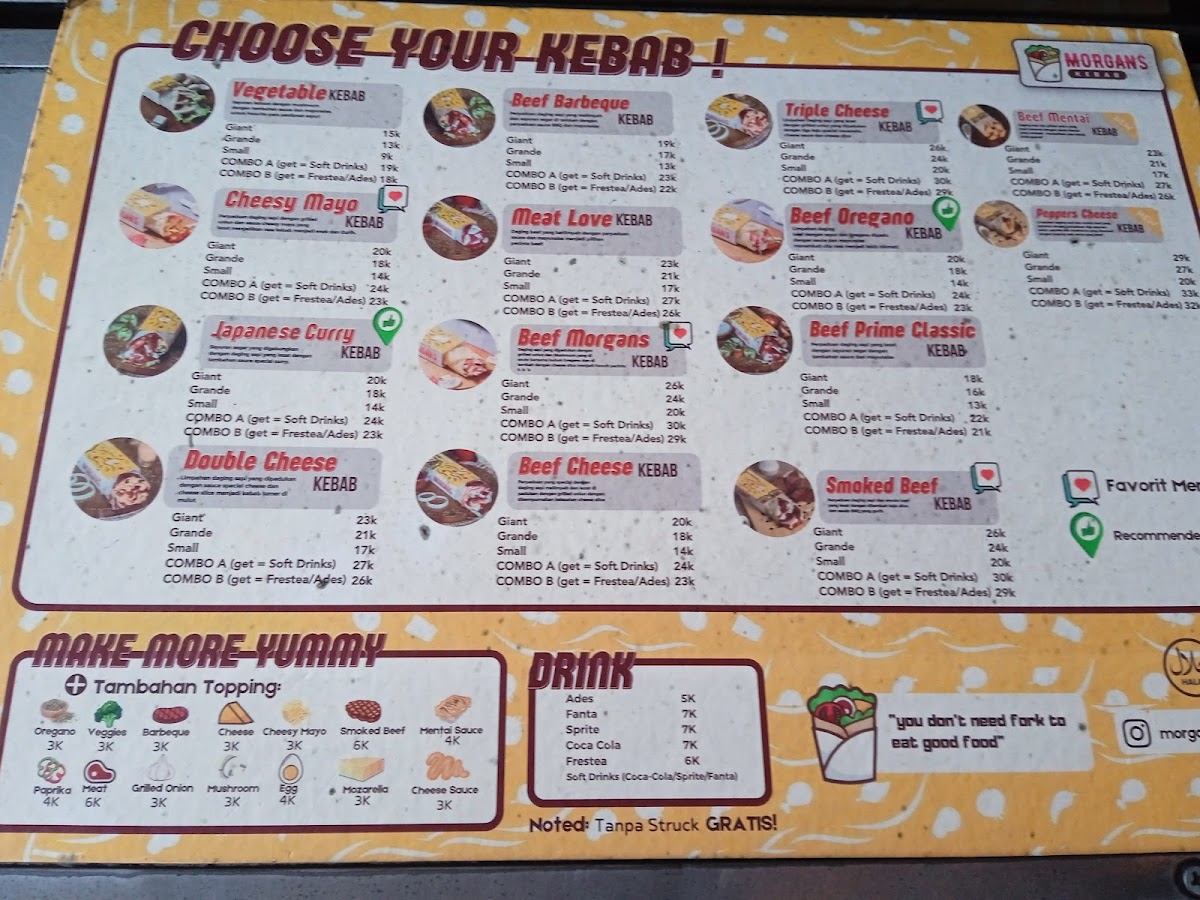 Morgans Kebab Banguntapan Photo Menu 9