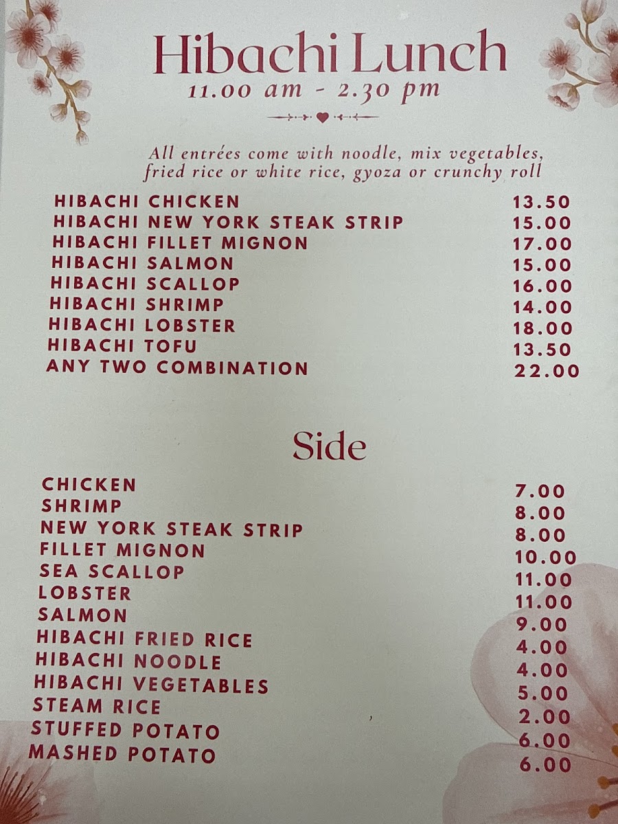Kira’s Japanese Grill Photo Menu 6