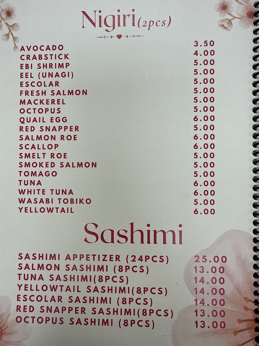 Kira’s Japanese Grill Photo Menu 7