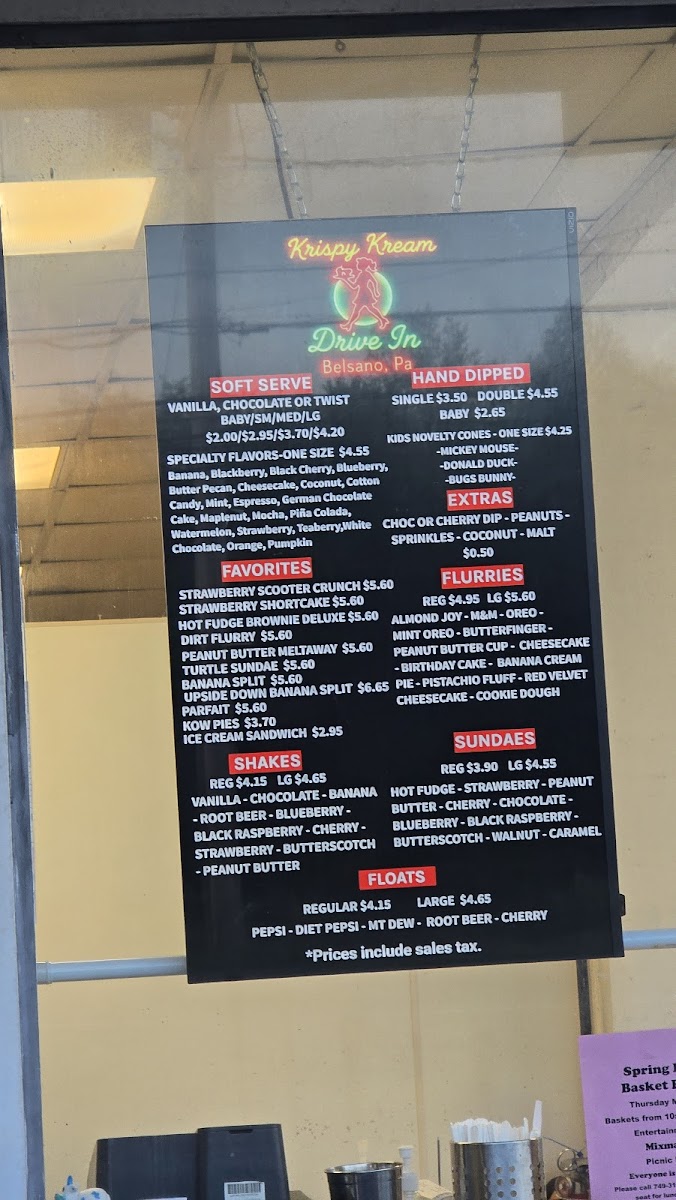 Krispy Kream Drive In Photo Menu 2