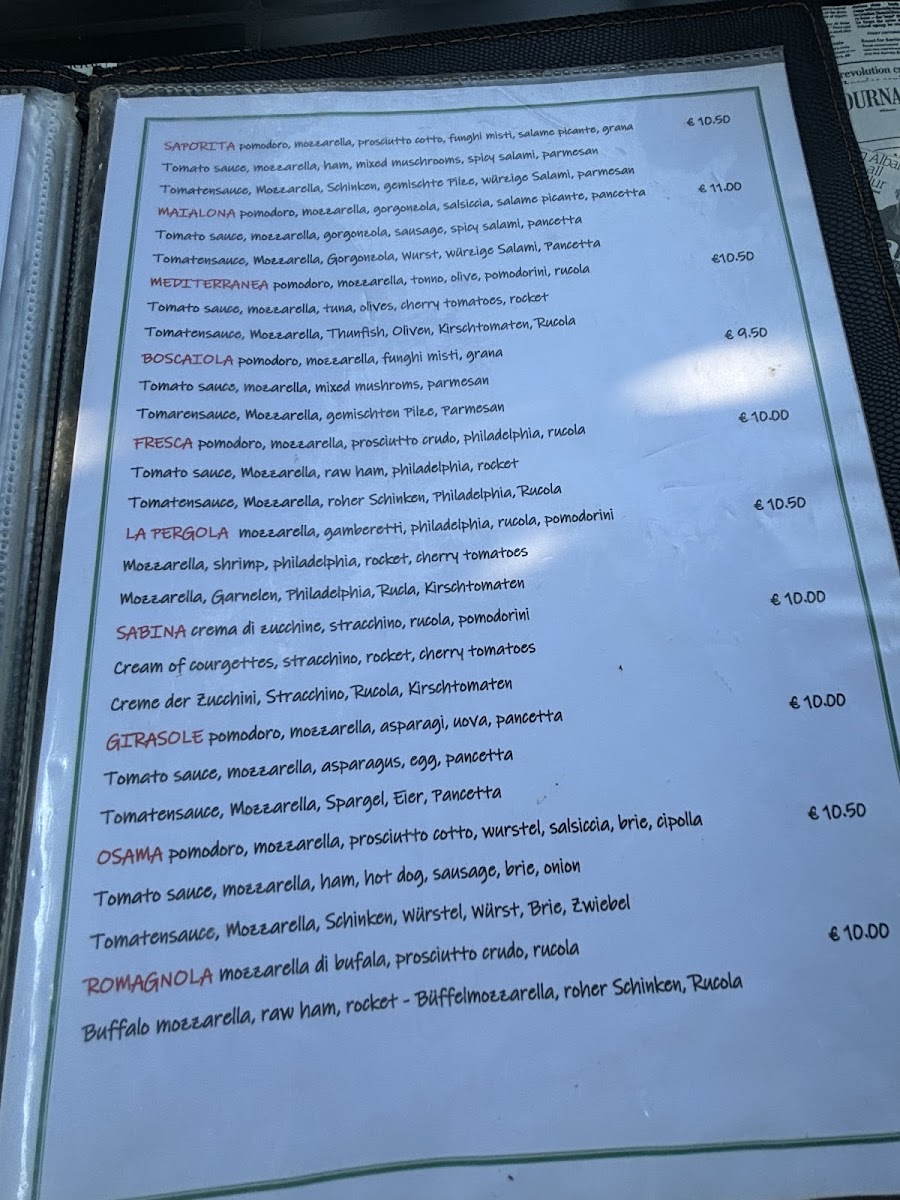 Ristorante Pizzeria Le Pergole Photo Menu 8