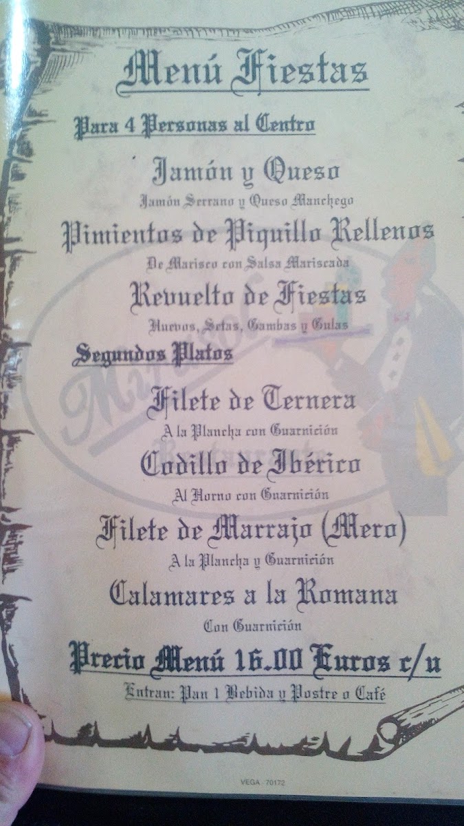 Restaurante Mirasol - Hnos. Hidalgo Ramírez S.L. Photo Menu 1