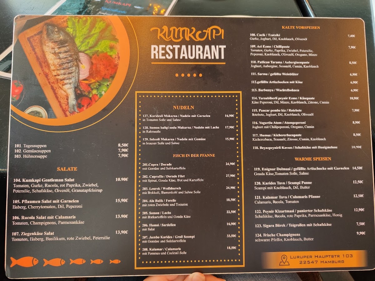 Kumkapi Hamburg Fischrestaurant Photo Menu 1