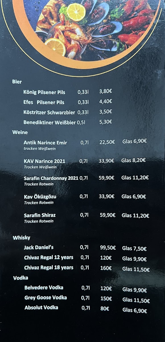 Kumkapi Hamburg Fischrestaurant Photo Menu 4