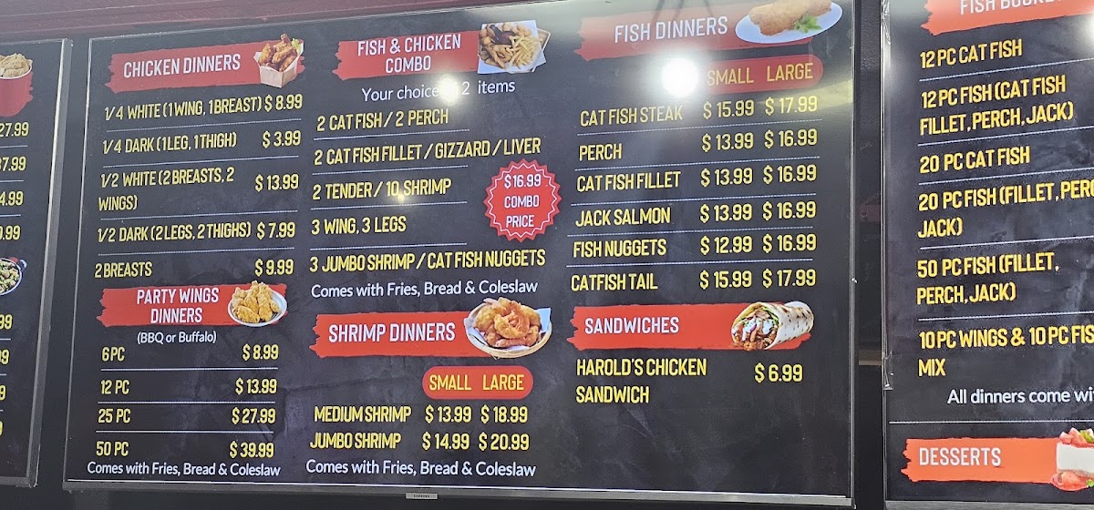 Harold’s Chicken Shack Photo Menu 3