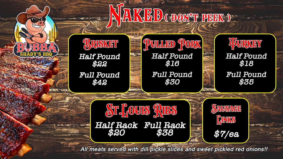 Bubba Shady’s BBQ Photo Menu 4