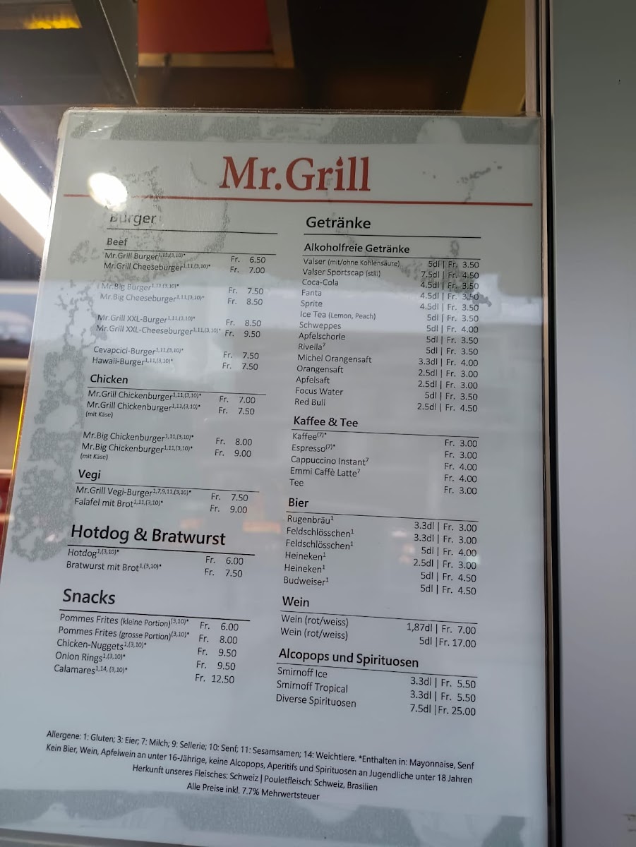 Mr. Grill Photo Menu 1