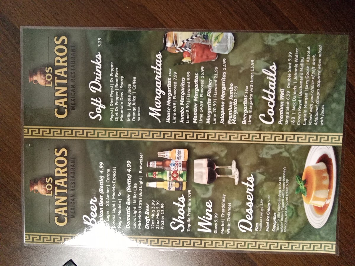 Los Cantaros Photo Menu 1