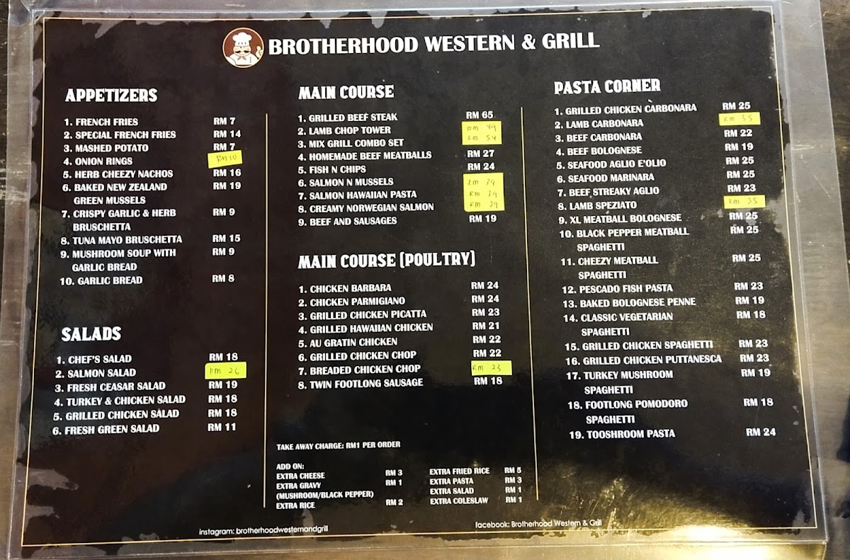 Brotherhood Western & Grill Photo Menu 3