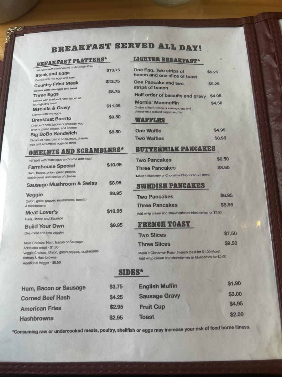The FarmHouse Restaurant LLC Photo Menu 2