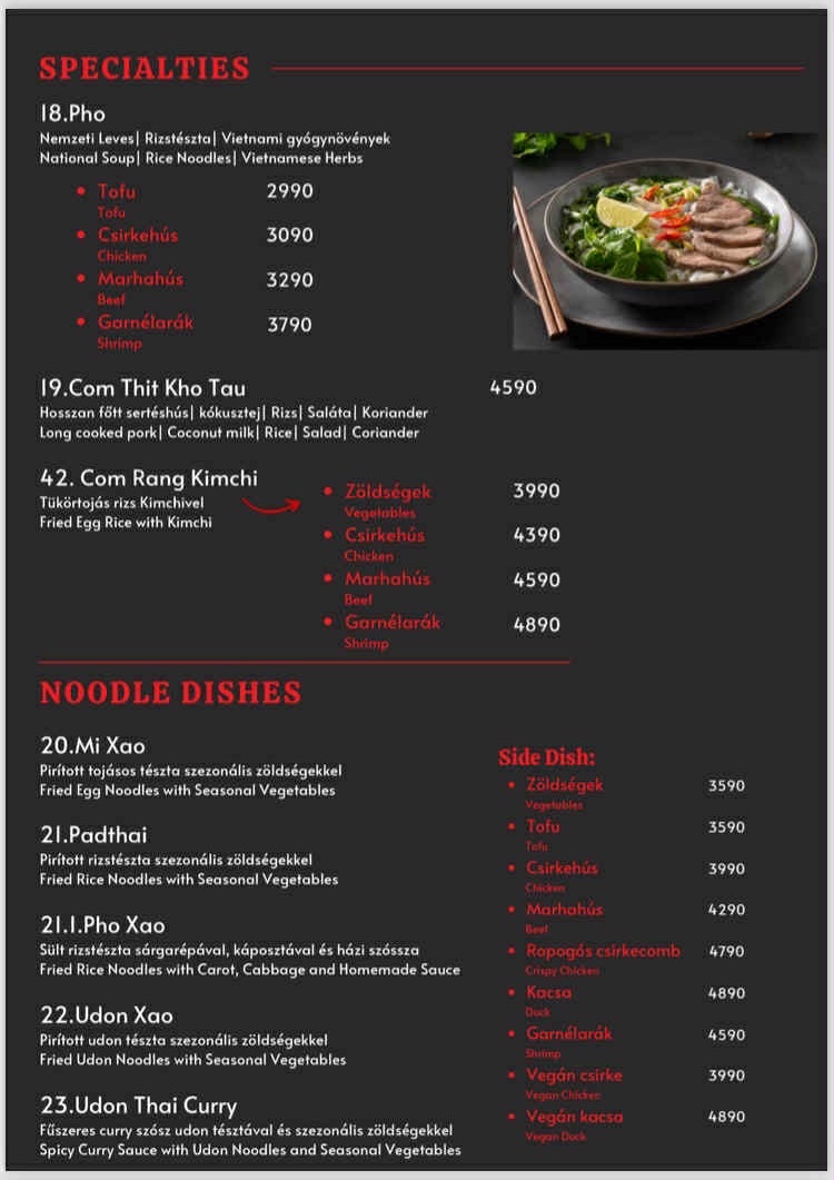 Dong Do Restaurant Photo Menu 2