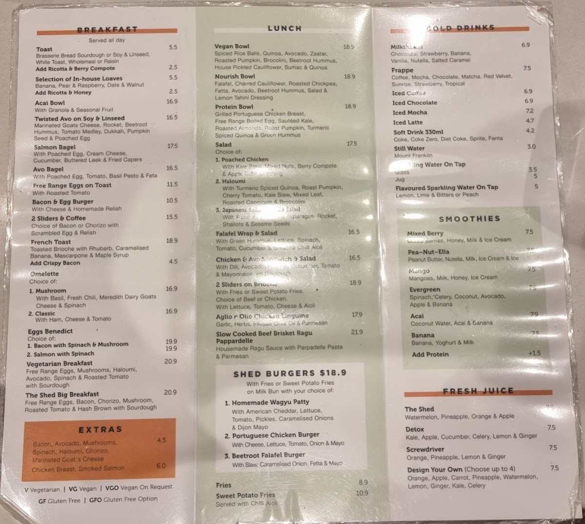 The Shed Cafe - Randwick Photo Menu 5