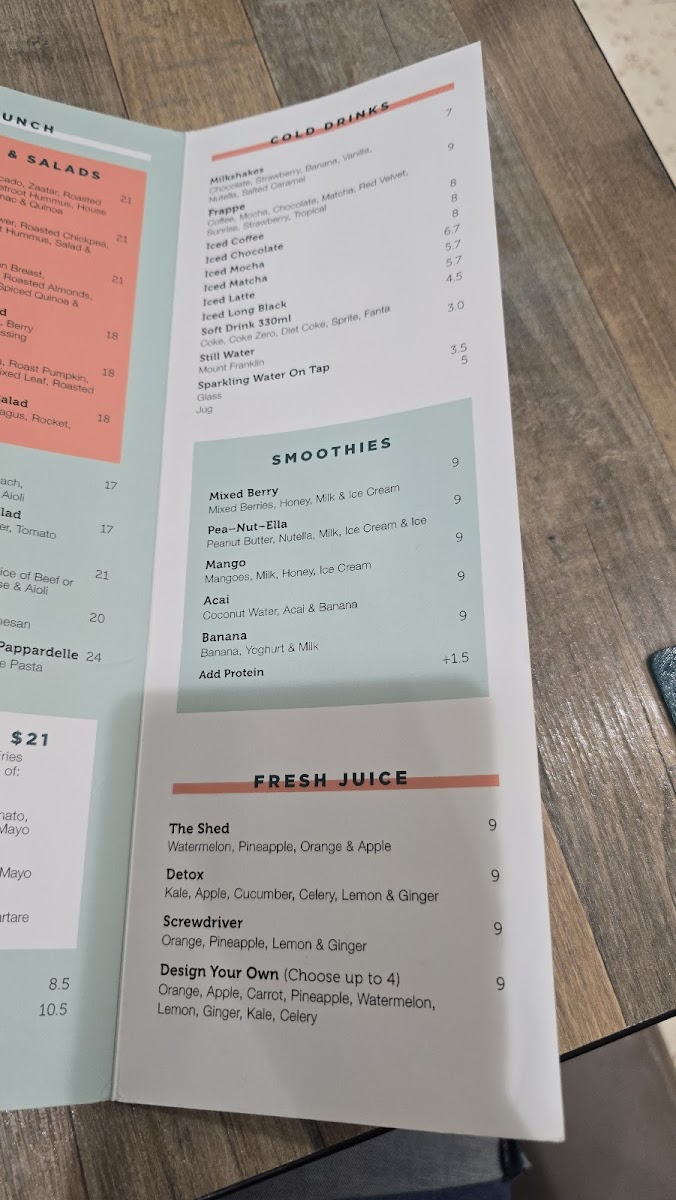 The Shed Cafe - Randwick Photo Menu 6
