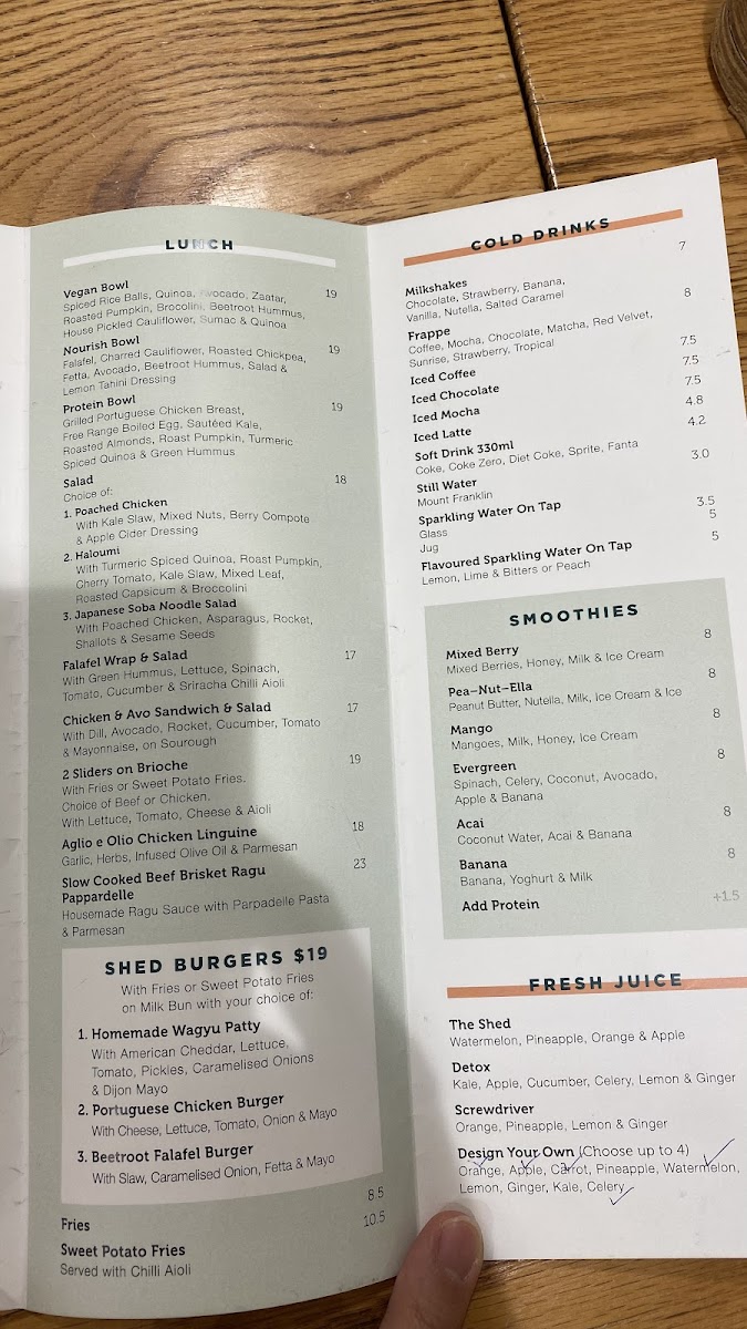 The Shed Cafe - Randwick Photo Menu 9