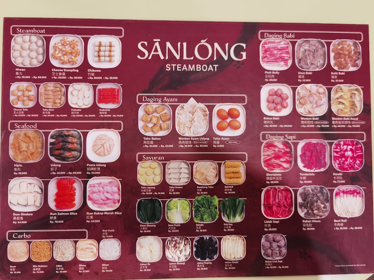 Sanlong Steamboat Photo Menu 8