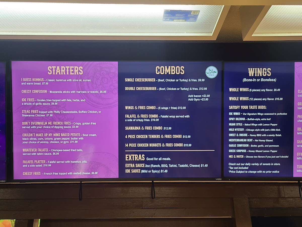 I Don't Know Restaurant & Grill Photo Menu 2