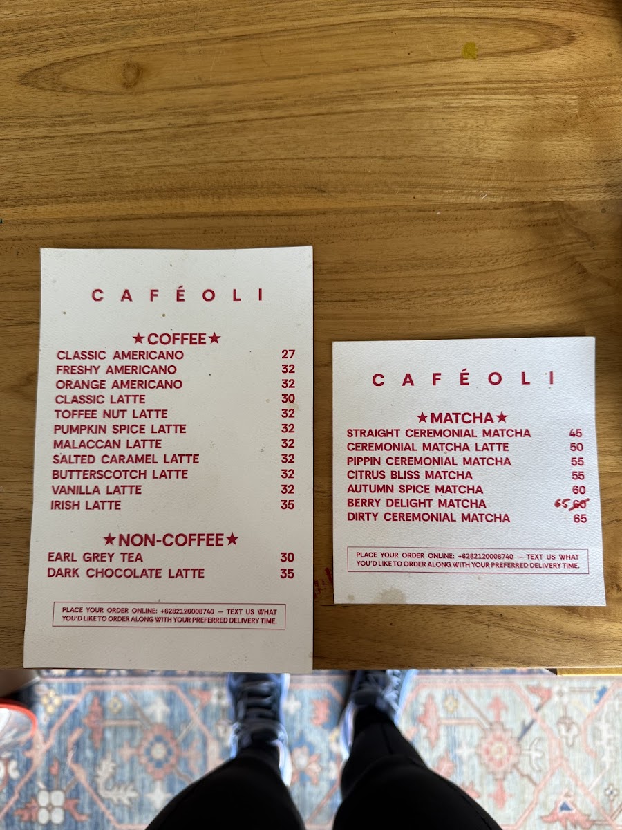 C A F É O L I Photo Menu 1